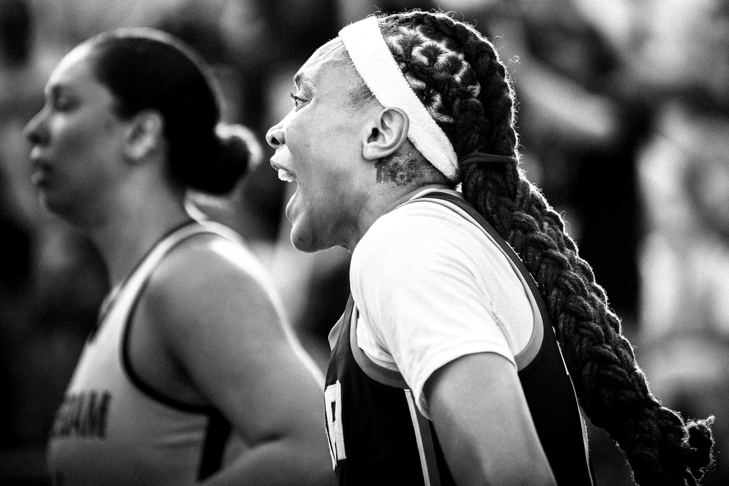 Joueuse de basket lors du Festival Bordeaux 3x3 basketball